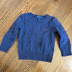 Polo by Ralph Lauren Kids Blue Cable Knit Sweater